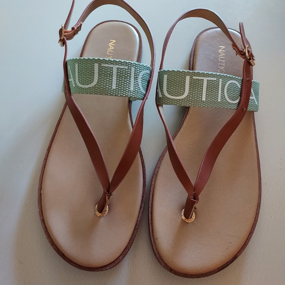 Sandals, Nautical, thin strap with buckle